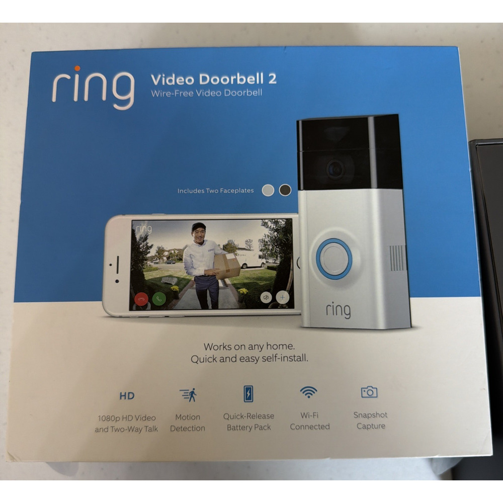 Ring Video Doorbell 2 HD Video 1080P Motion Activated Alerts Wi-Fi New in box